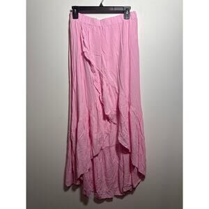Brand New Halara Women's Size Large Pink Flowy Long Maxi Dress Hi Low